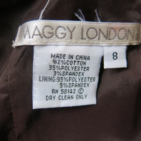 VINTAGE MAGGY LONDON *NWT* Cocktail Party Formal Dress Size 8 Sleeveless Purple - Picture 6 of 9